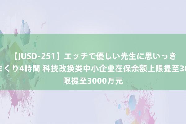 【JUSD-251】エッチで優しい先生に思いっきり甘えまくり4時間 科技改换类中小企业在保余额上限提至3000万元